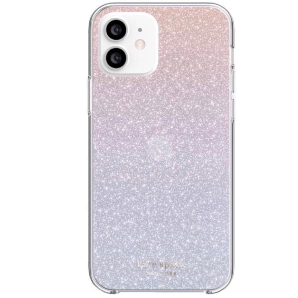 Kate Spade IPhone 12 Mini Ombré Pink Glitter Phone Case (NWT)